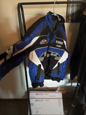 Castle CH2 Kids Blue Black White Snowmobile Jacket